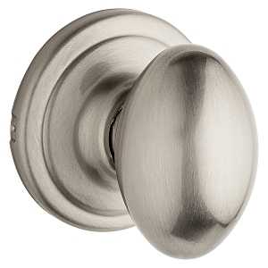 Kwikset 720L 15 Passage Knob, Satin Nickel, 1-3/8 to 1-3/4 in Thick Door, 2-1/4 in Strike