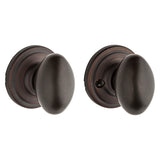 Kwikset 720L 11P 2-1/4 Passage Knob, Venetian Bronze, 1-3/8 to 1-3/4 in Thick Door, 2-1/4 in Strike