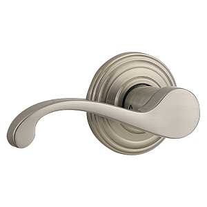 Kwikset Signature Series 720CHL 15 Passage Lever, Non-Locking Lock, Satin Nickel, Knob Handle, Zinc, Residential