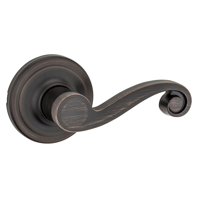 Kwikset Signature Series 720LL 11P Passage Lever, Non-Locking Lock, Venetian Bronze, Zinc, Residential, Reversible Hand