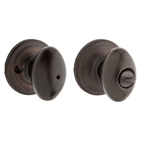 Kwikset Signature Series 730L-11P 6AL Privacy Door Knob, Venetian Bronze