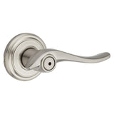 Kwikset Signature Series 730AVL 15 Privacy Lever, Thumbturn Lock, Satin Nickel, Knob Handle, Zinc, Residential, 2 Grade