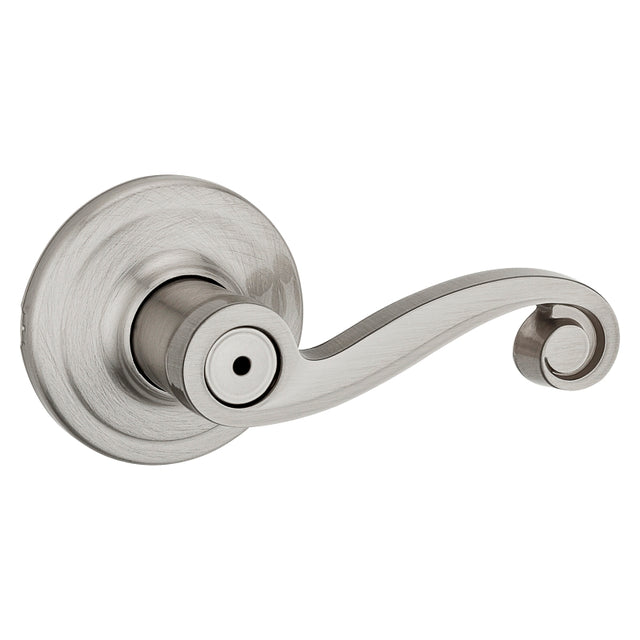 Kwikset Signature Series 730LL 15 Privacy Lever, Thumbturn Lock, Satin Nickel, Zinc, Residential, Reversible Hand