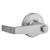 Kwikset 733KNL 26D Privacy Lever, Pushbutton Lock, Satin Chrome, Zinc, Residential, Re-Key Technology: SmartKey