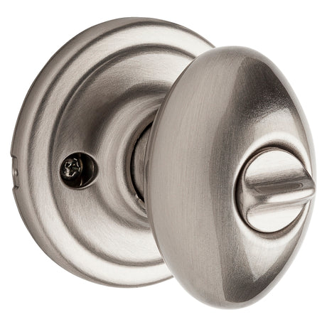 Kwikset Signature Series 97402-790 Entry Door Knob, 2-7/16 in Dia Knob, Zinc, Satin Nickel