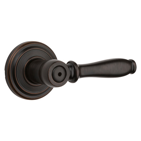 Kwikset Signature Series 730ADL 11P Privacy Lever, Thumbturn Lock, Venetian Bronze, Knob Handle, Zinc, Residential