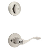 Kwikset 96900-420 Deadbolt Security Set, Keyed Entry Lock, Lever Handle, Balboa Design, Satin Nickel, Turn Piece, Zinc