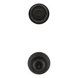 Kwikset 96900-449 Door Knob Combo Pack with Deadbolt, Keyed Entry with Turn Lock, Polo Design, Matte Black, 3 Grade