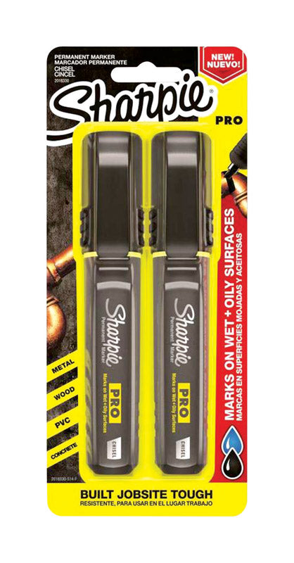 Sharpie PRO Black Chisel Tip Permanent Marker 2 pk, Pack of 4