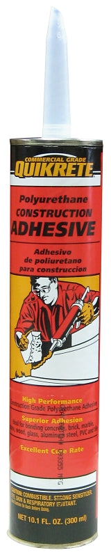 Quikrete 990212 Polyurethane Adhesive, Gray, 300 mL Cartridge, Pack of 12