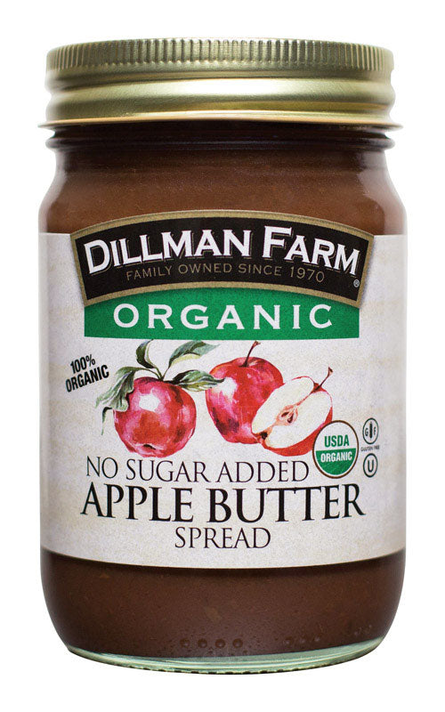 Dillman Farm Organic Apple Butter Spread 13 oz Jar, Pack of 6