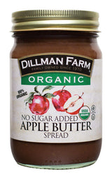 Dillman Farm Organic Apple Butter Spread 13 oz Jar, Pack of 6