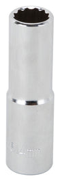 Vulcan MT6528975 Drive Socket, 14 mm Socket, 1/2 in Drive, 12-Point, Chrome Vanadium Steel, Chrome