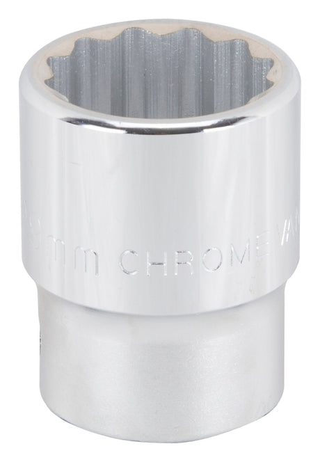 Vulcan MT-SM6029 Drive Socket, 29 mm Socket, 3/4 in Drive, 12-Point, Chrome Vanadium Steel, Chrome