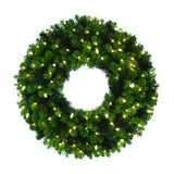 Celebrations Platinum 36 in. D LED Prelit Warm White Mixed Pine Christmas Wreath, Pack of 2