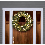 Celebrations Platinum 36 in. D LED Prelit Warm White Mixed Pine Christmas Wreath, Pack of 2