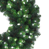 Celebrations Platinum 36 in. D LED Prelit Pure White Mixed Pine Christmas Wreath, Pack of 2