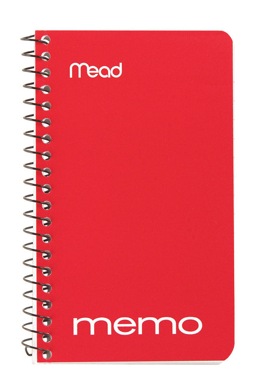 Mead 3 in. W X 5 in. L Wide Ruled Spiral Assorted Memo Book, Pack of 12