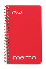 Mead 3 in. W X 5 in. L Wide Ruled Spiral Assorted Memo Book, Pack of 12