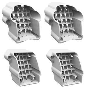 Barrette OUTDOOR LIVING Bella Premier 73053493 Stair Bracket Kit, PVC, White