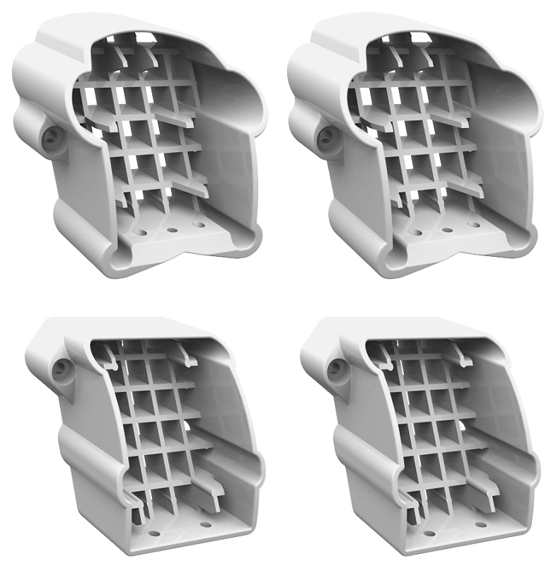 Barrette OUTDOOR LIVING Bella Premier 73053493 Stair Bracket Kit, PVC, White