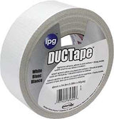 IPG 20C-W2 Duct Tape, 60 yd L, 1.88 in W, Cloth Backing, White