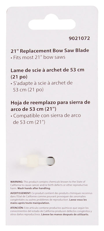 Landscapers Select BW41-480B Bow Saw Blade, 21 in L Blade, Carbon Steel Blade