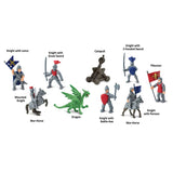 Safari Ltd. Toobs Knights and Dragons Toy Assorted 9 pc