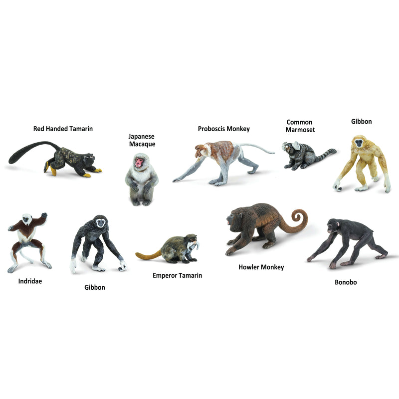 Safari Ltd. Toobs Primates Toys Multicolor 10 pc