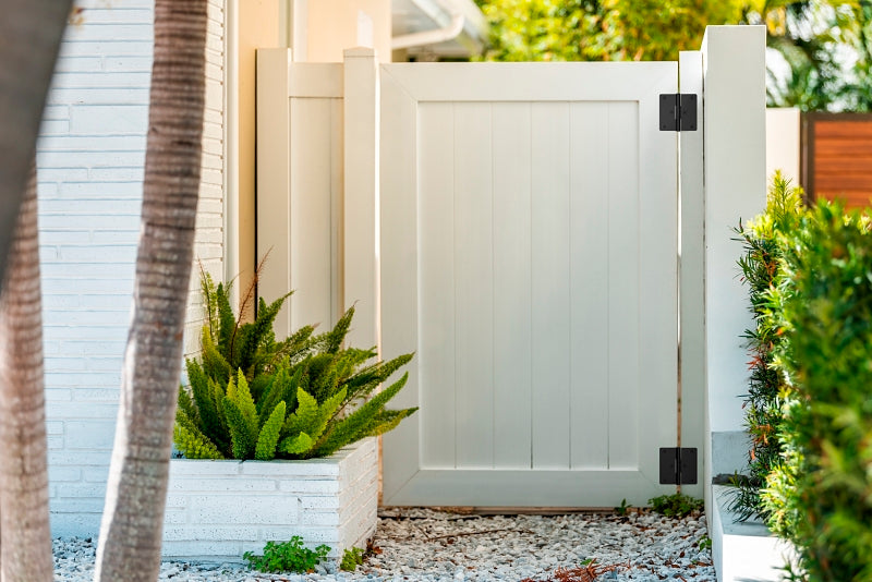 National Hardware N166-024 Modern Square Gate Hinge, Steel, Black, Tapping Screws Mounting