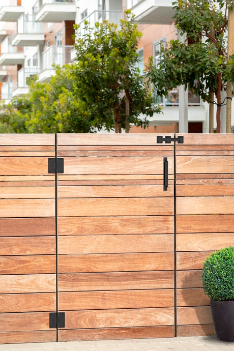 National Hardware N166-026 Modern Gate Kit, Steel, Black, 4-Piece