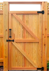 National Hardware N166-031 Rustic Modern Gate Kit, Steel, Black, 4-Piece