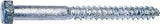 Midwest Fastener 05597 Lag Screw, 1/2-6 Thread, 4-1/2 in OAL, 2 Grade, Galvanized Steel, SAE Measuring