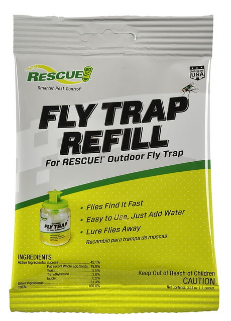 Rescue FTA-DB12 Fly Trap Attractant, Solid, Musty, 0.51 oz, Refill Pack, Pack of 12