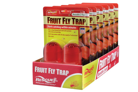 Rescue FFTR2-BB4 Reusable Fruit Fly Trap, Liquid, Pack