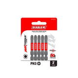 Diablo DPH32P5 Screwdriver Insert Bit, #3 Drive, Phillips Drive, 2 in L, 5/PK