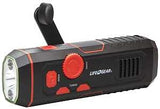 Dorcy Storm Proof Series LG38-60675-RED Crank Radio Light, 480 mAh, Lithium-Ion Battery, LED Lamp, 30 Lumens, Black/Red