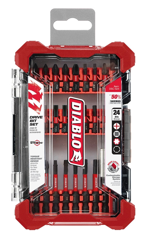 Diablo DSC-S24 Screwdriver Bit Set, 24-Piece