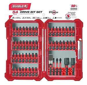 Diablo DSC-S54 Screwdriver Bit Set, 54-Piece