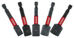 Diablo DNTSL-S5 Nutsetter Set, 2-9/16 in Dimensions, 5-Piece, Assorted, Magnetic