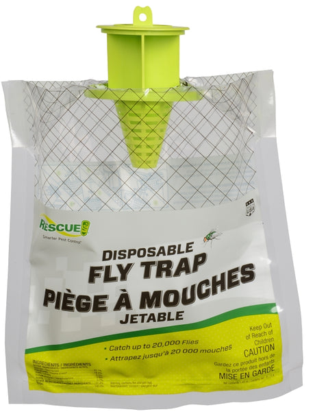 Rescue FTD-DB12-C Disposable Fly Trap, Granular, Musty, Bag, Pack of 12