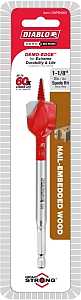 Diablo Demo Demon DSPD4060 Spade Bit, 1-1/8 in Dia, 6 in OAL, 1/4 in Dia Shank, Hex Shank