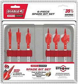 Diablo Demo Demon DSPD4920-S6 Spade Bit Set, 6-Piece, HSS