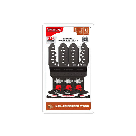 Diablo DOU175JBW3 Oscillating Blade, 1-3/4 in D Cutting, Bi-Metal