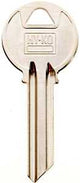 Hy-Ko 11010Y2 Key Blank, Brass, Nickel, For: Yale Cabinet, House Locks and Padlocks, Y2 Key Number, Pack of 10