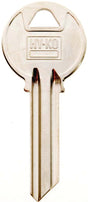 Hy-Ko 11010Y2 Key Blank, Brass, Nickel, For: Yale Cabinet, House Locks and Padlocks, Y2 Key Number, Pack of 10
