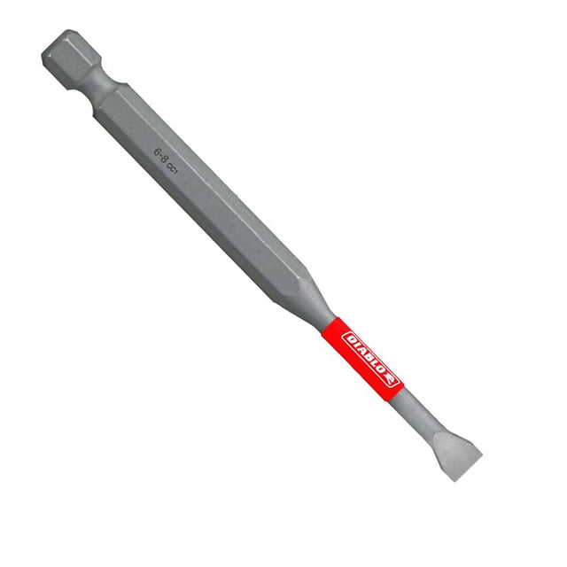 Diablo DSL6835P2 Drive Bit, #6 to 8 Drive, Slotted Drive, 1/4 in Shank, Hex Shank, 3-1/2 in L