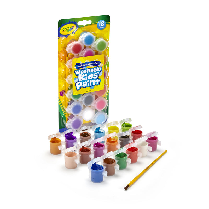 Crayola Kids Washable Paint Set Multicolored 18 pc, Pack of 6