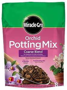 Miracle-Gro 74778300 Orchid Potting Mix Coarse Blend, 8 qt Bag, Pack of 6