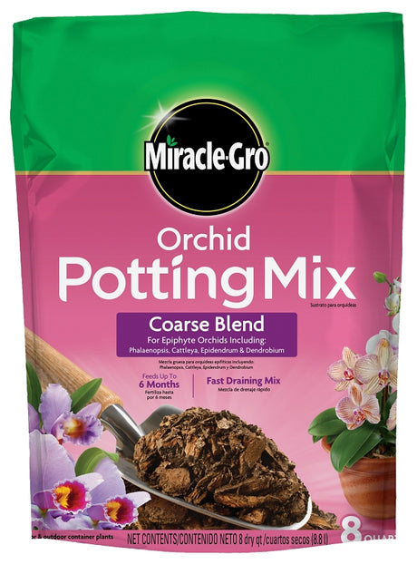 Miracle-Gro 74778300 Orchid Potting Mix Coarse Blend, 8 qt Bag, Pack of 6